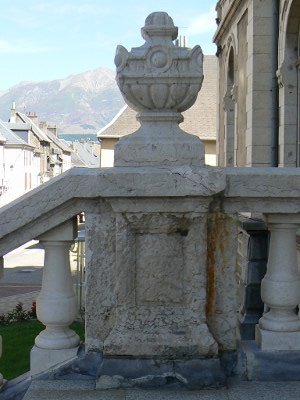 haut de l'escalier