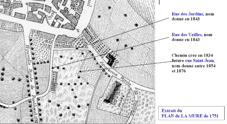 extrait du plan de 1751