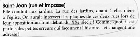 histoire des noms de rue, rue Saint Jean