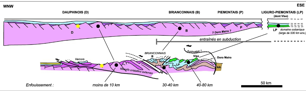 carte gnrale des Alpes franaises