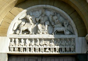 sculpture de la chapelle du cimetire