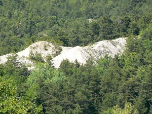 les argiles au-dessus du camping