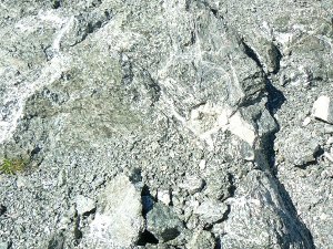 affleurement de gabbro